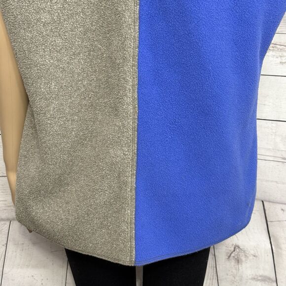 Cameleon Fleece Vest Medium Green Blue Yellow Gray Colorblock Sleeveless - Picture 9 of 10